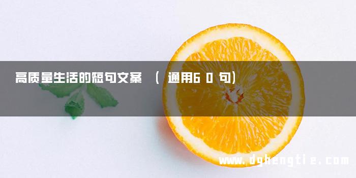 高质量生活的短句文案 (通用60句)